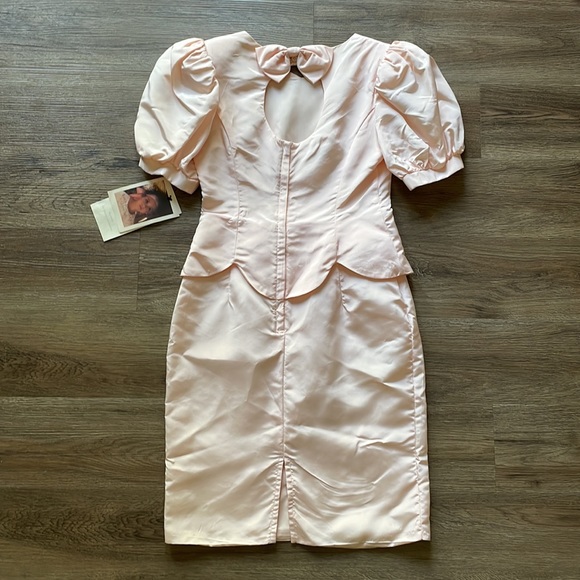 Vintage Pink Jessica McClintock Gunne Sax Dress - Picture 4 of 10